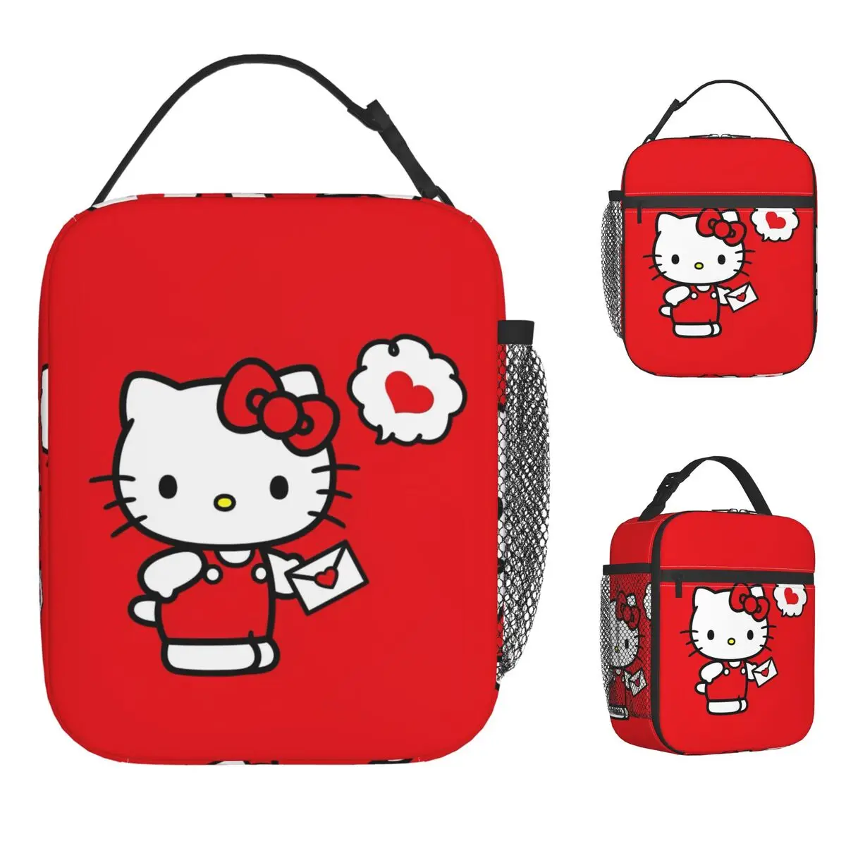 

Hello Kitty Heart Insulated Lunch Bag Leakproof Meal Container Cooler Bag Lunch Box Tote Beach Outdoor Men Women