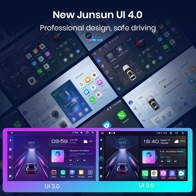 Radio para coche Junsun para BMW E46 M3 Rover 75, CarPlay inalámbrico, sistemas inteligentes Android Auto, pantalla táctil IPS, DSP, navegación GPS, WiFi, DAB+ RDS, FM/RAM, BT, SWC, Plug and Play, 2DIN, WiFi, 4G, estéreo multimedia 6