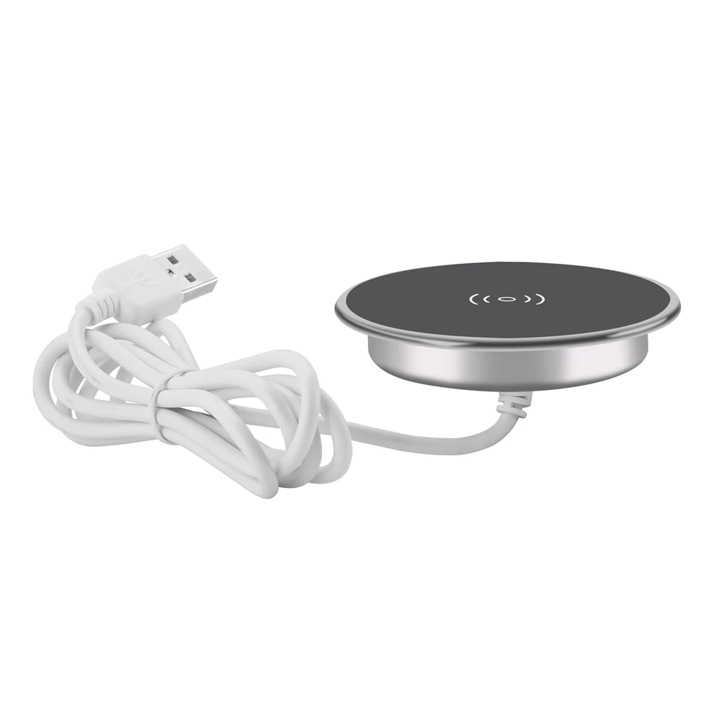 ABUOBuilt in Desktop Wireless Charger Desktop Furniture Embedded Fast Wireless Charger Charging for Smartphone