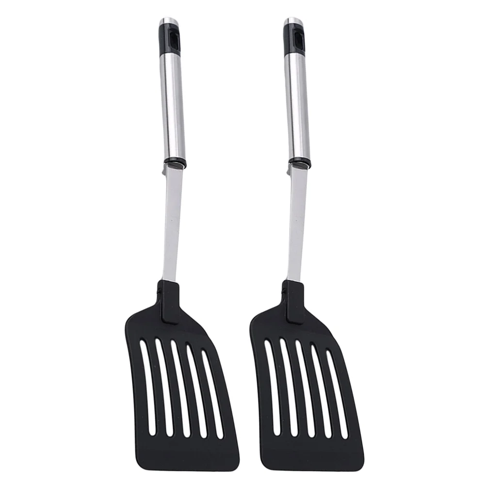 

2 Pcs Spatula Stainless Steel Turner Kitchen Pan Spatulas Restaurant Kitchenware Cooking Food