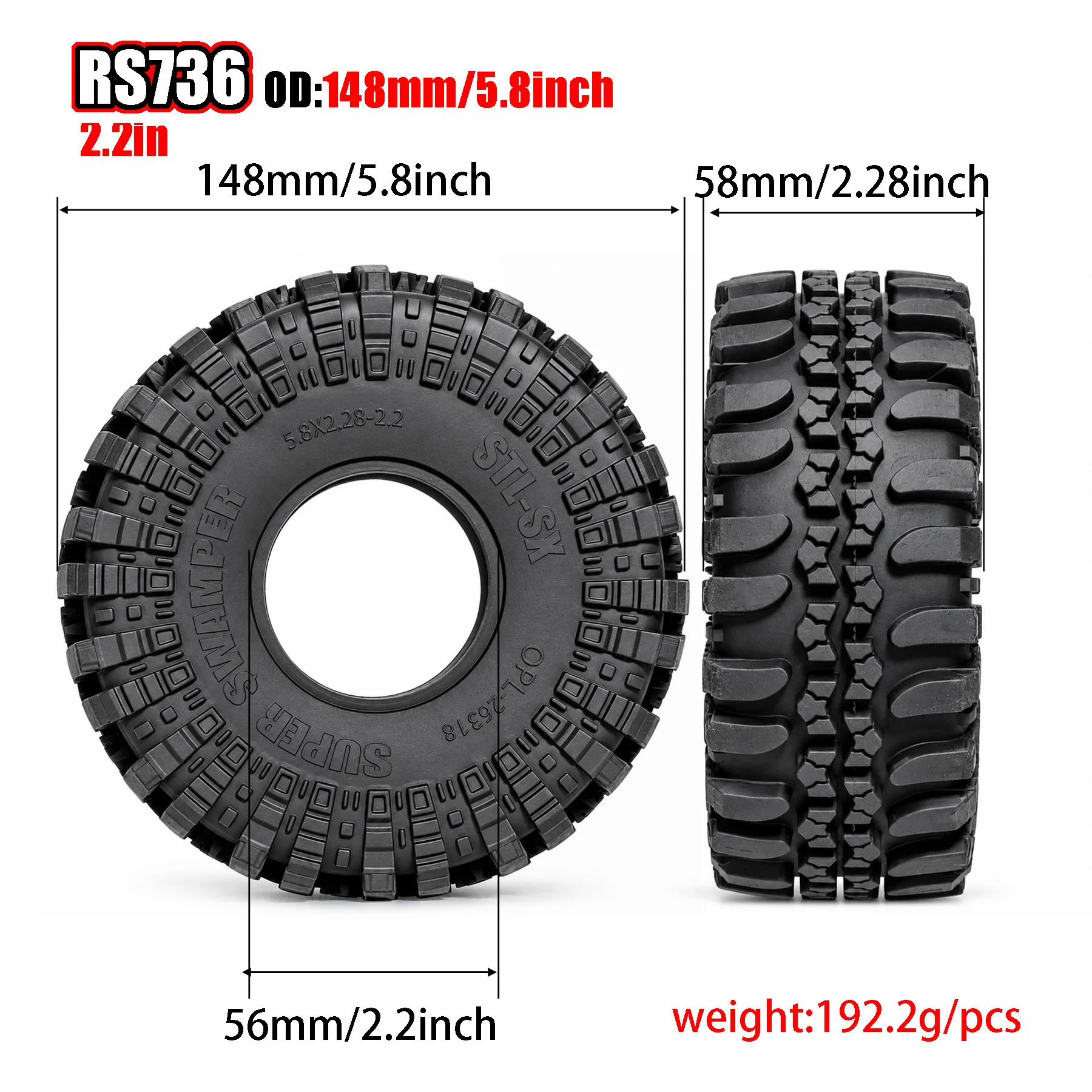 RED SPIDER 4Pcs 2.2