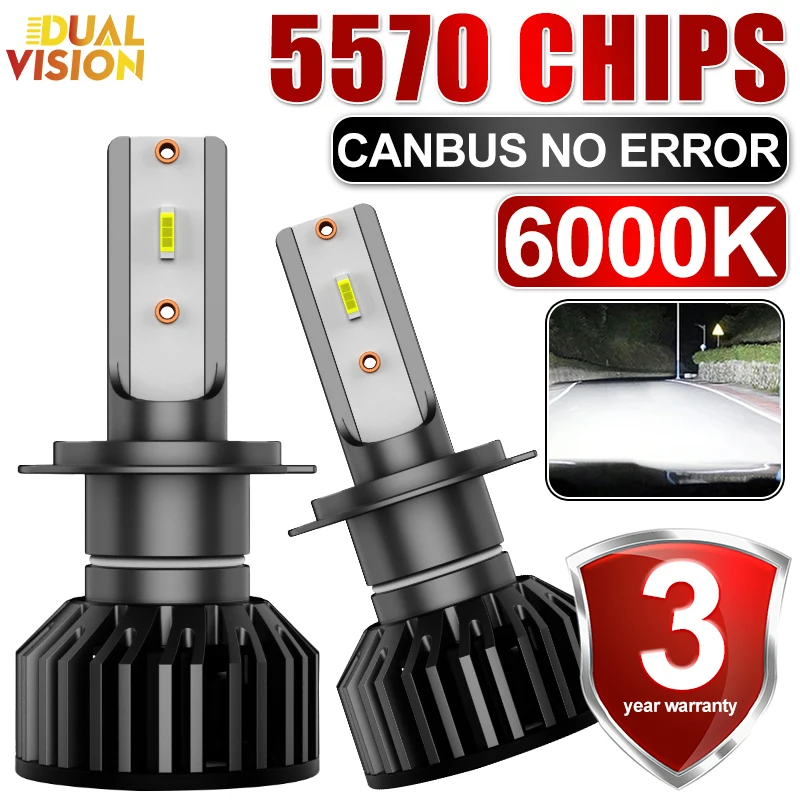 

H7 H4 Светодиодные автомобильные фары CANBUS EMC H1 H11 H8 H9 9005 9006 HB3 HB4 9012 HIR2 Автолампы 6000K Противотуманные фары дальнего ближнего света 12 В