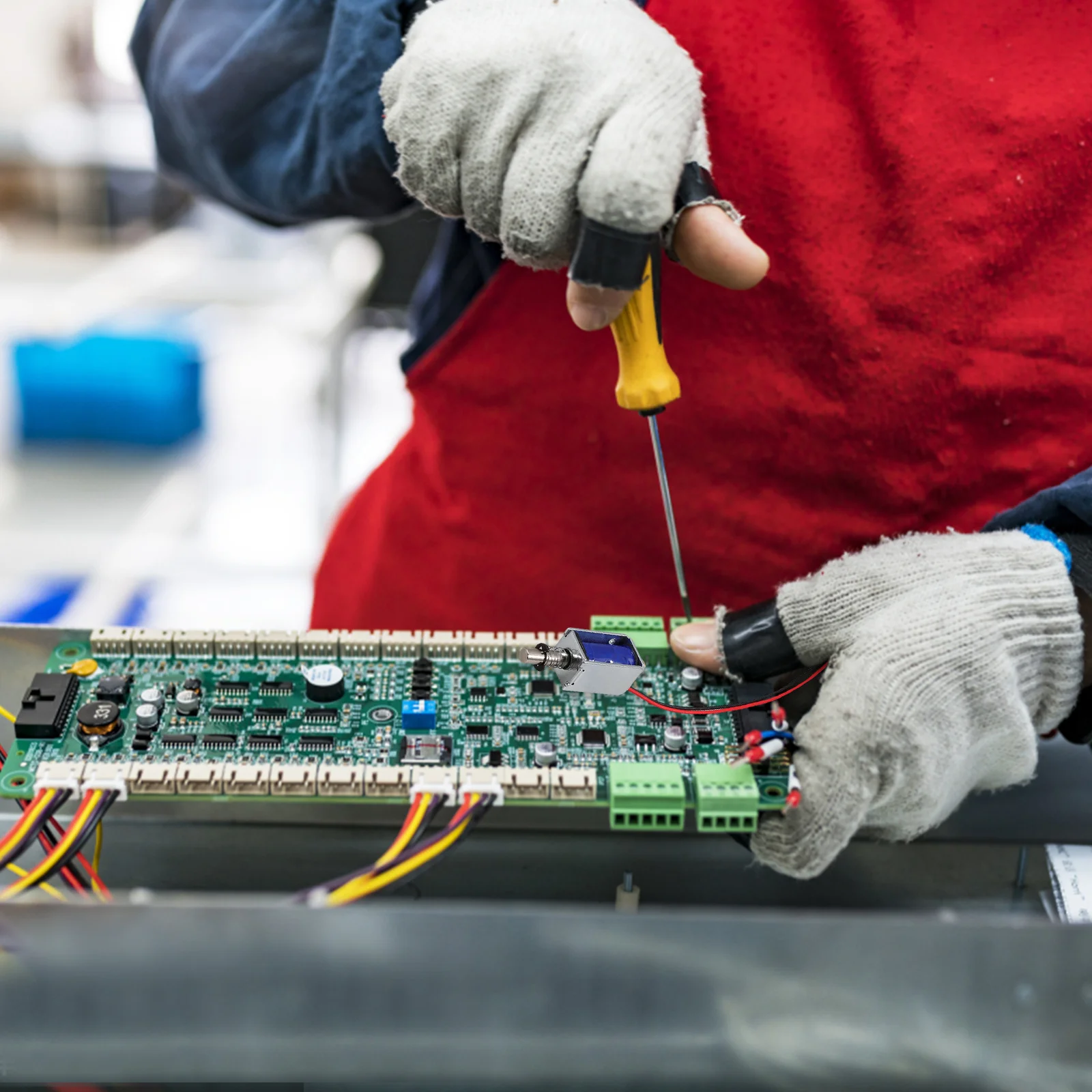 

Push Pull Solenoid Electromagnet 12V Linear Motion Durable High Strength Wear Resistant Practical Design Easy Operation