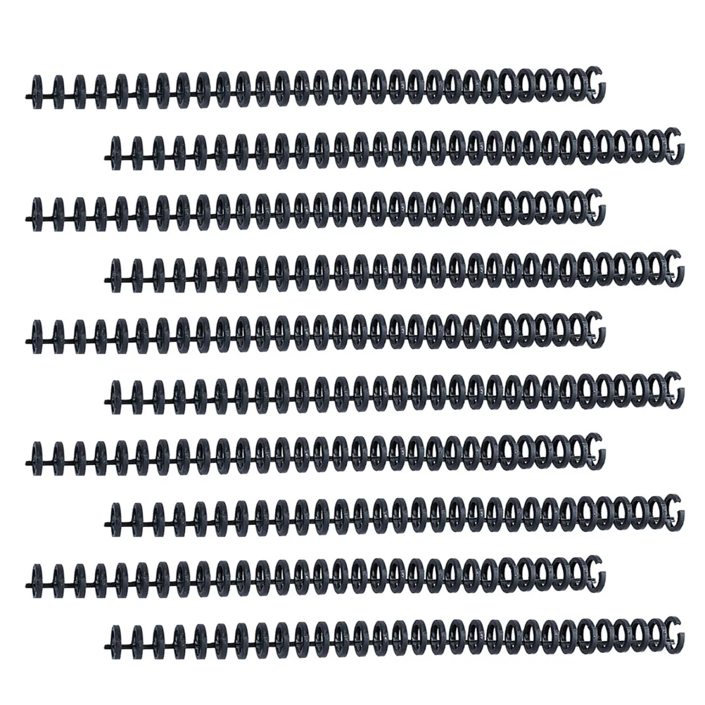 10Pcs Plastic Spiral Notebook Coils Binding Spirals for Notebooks Easy Use Flat Lay 360 Degree Rotation