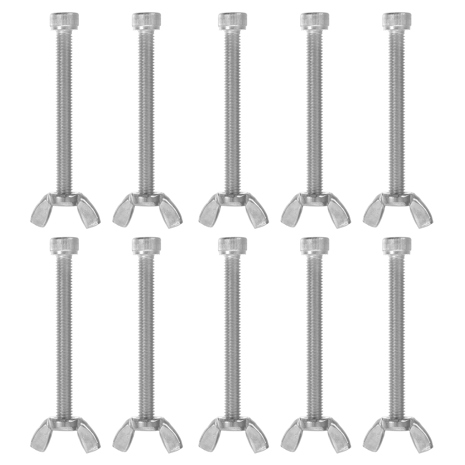 

10 Pairs Stainless Nuts Screw Butterfly Bolts Machine Screws Fastener Repair Tool Home Office Use Low Price