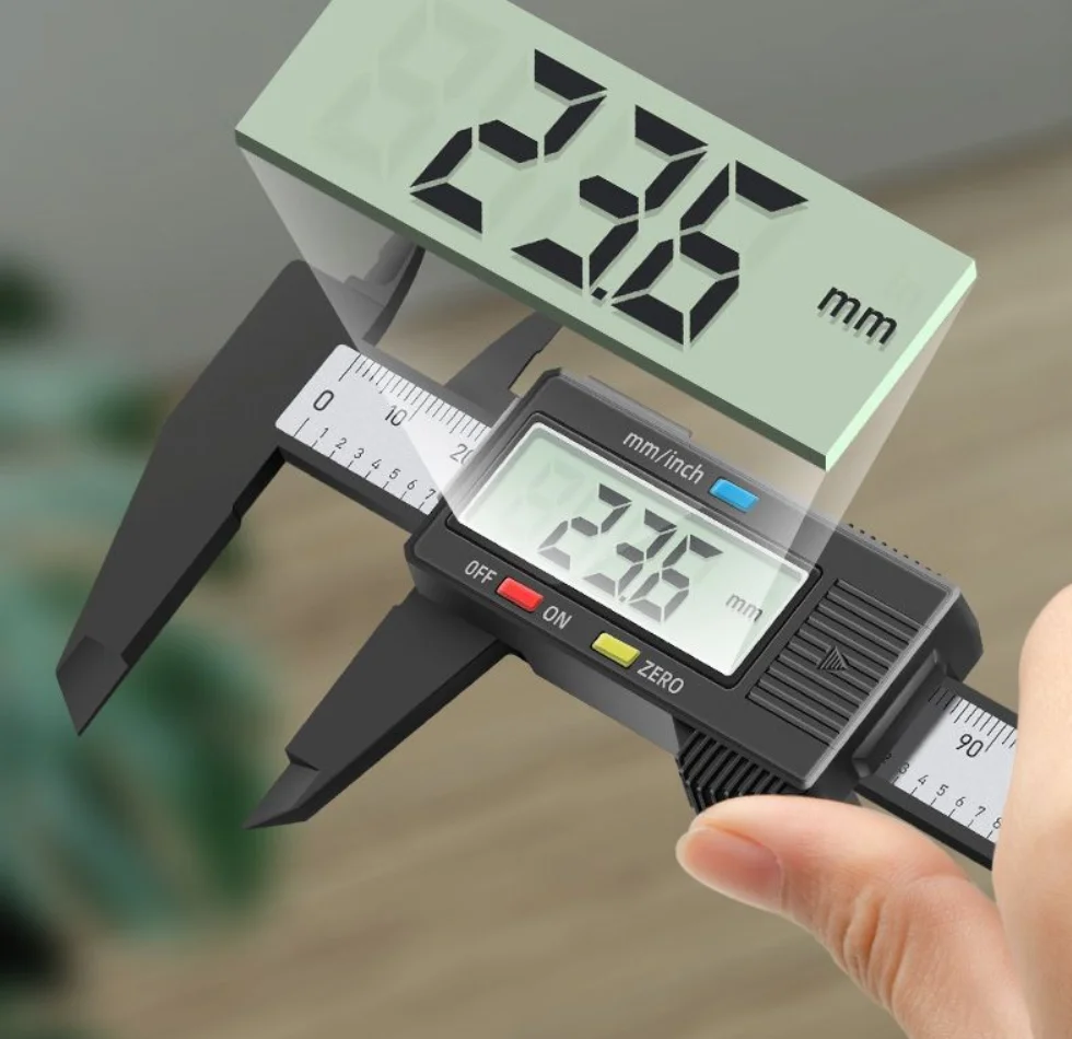 Electronic Digital Caliper Carbon Fiber Dial Vernier 100mm/150mm Micrometer Measuring Tool Precision Digital Ruler
