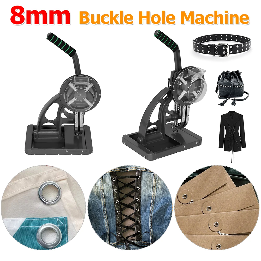 

8 мм пресс для петель для брезента, полуавтоматическая машина для изготовления пряжек, перфоратор, инструмент для подачи петель для тканевых штор, комплект