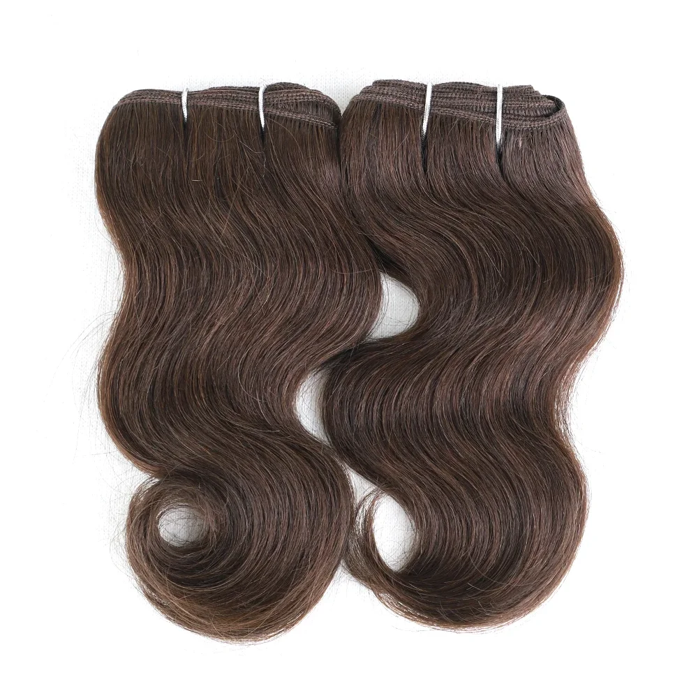 2pcs Body Wave Human Hair Bundles Virgin Hair Extension Double Weft 2 Bundles Weave Hair Extension Daily Use Natural Black Color