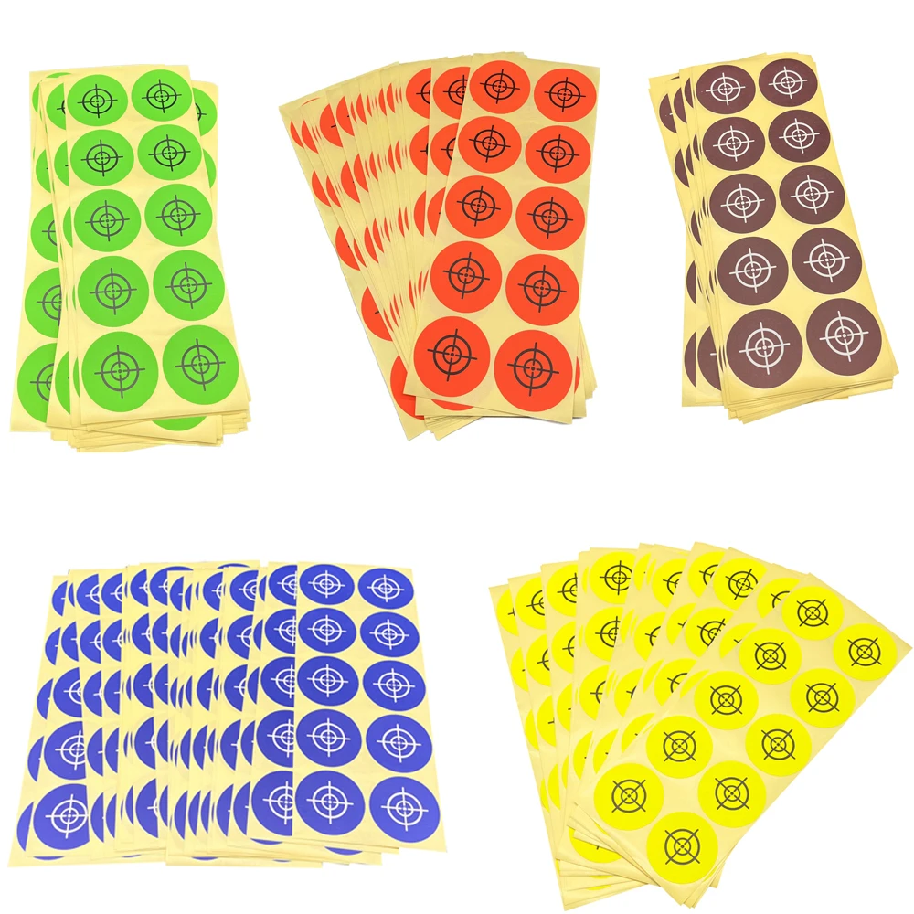 Sticker Targets-250 Pcs/Pack-5 Colors Options-2\