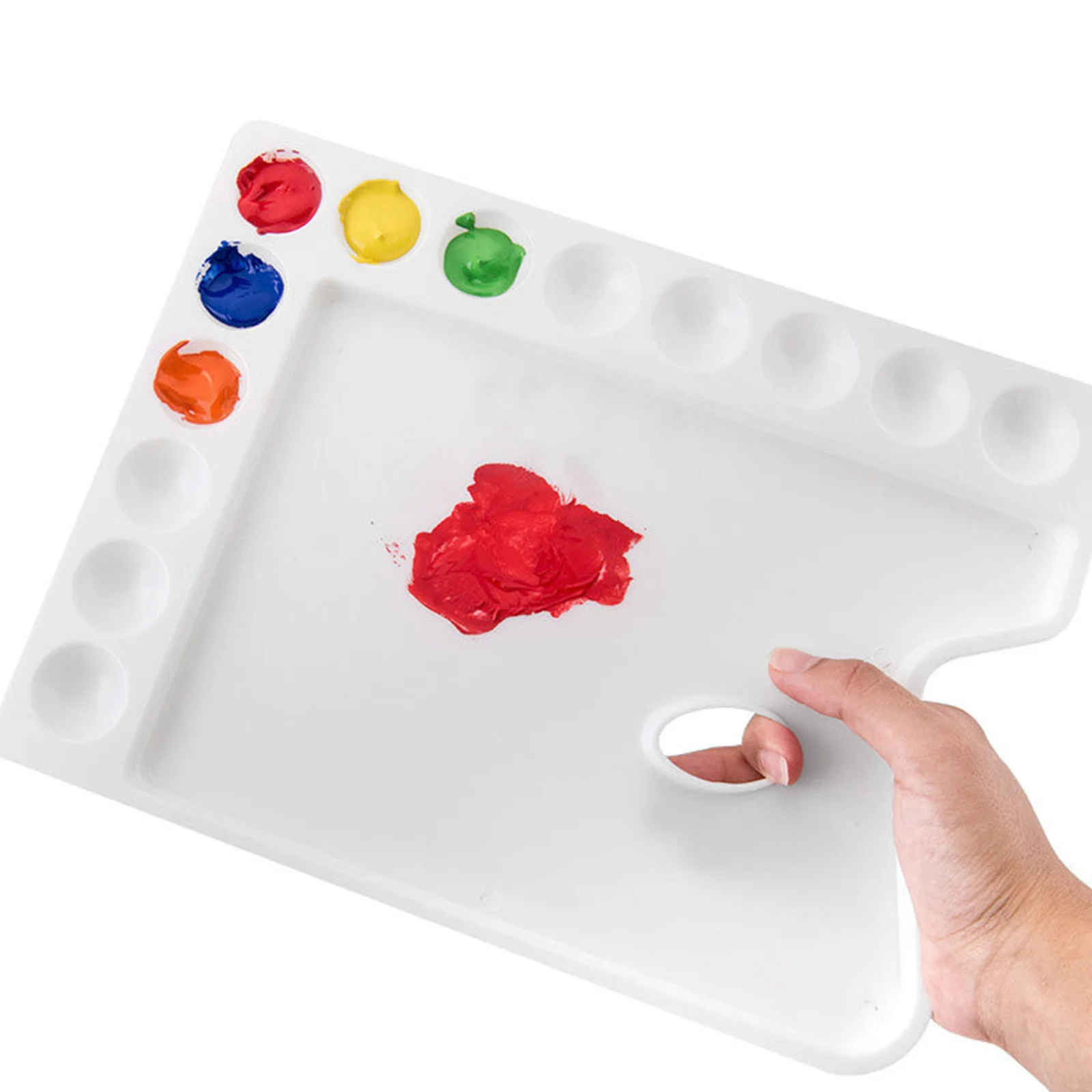 

3Pcs Plastic Pallets Paint Trays Large Capacity 13-Grid Durable DIY Art Painting Board for Students Color Mixing Watercolor