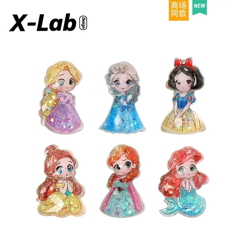 MESUCA Sequins Princess‑Style Shoe Charms For DIY Charms Shoe Decoration Accessories Shoe Pins Bubble Slides Sandals
