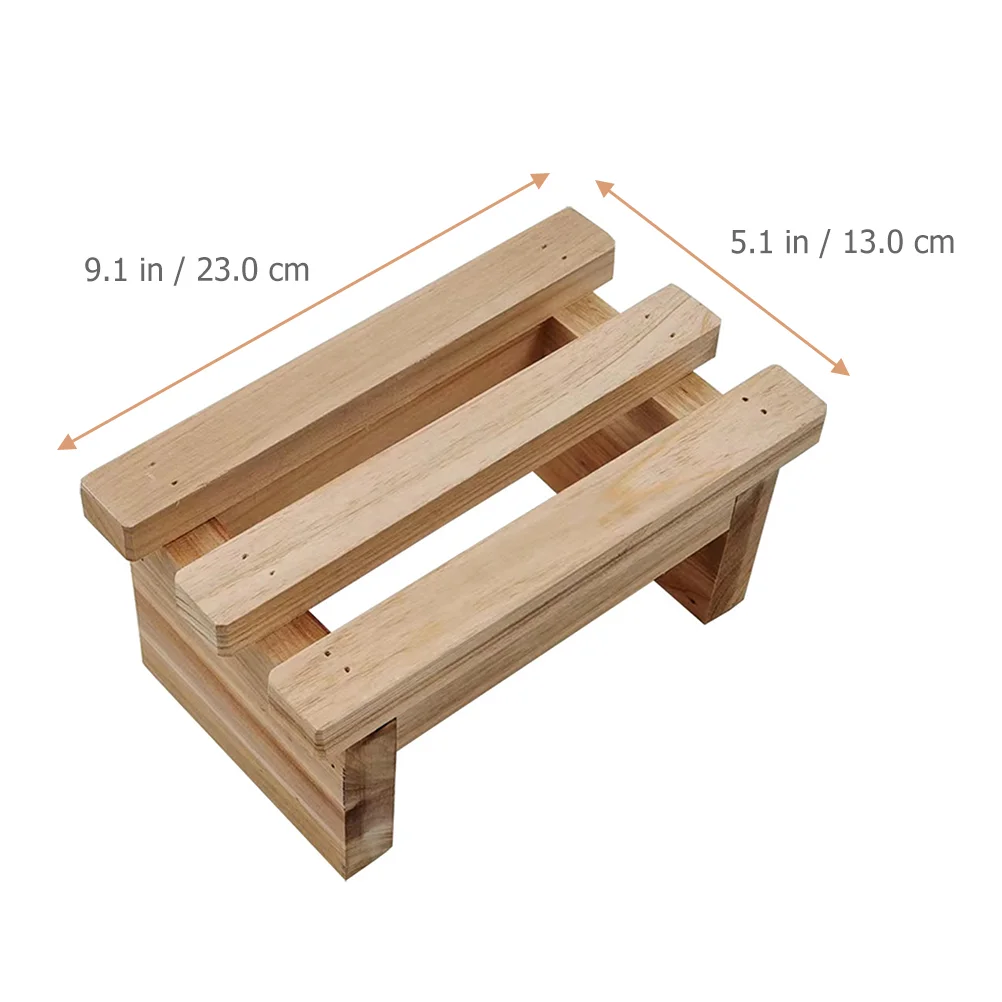 Compact Step Children Step Stool Wooden Low Toddler Footrest Kids Small Folding Home Furniture