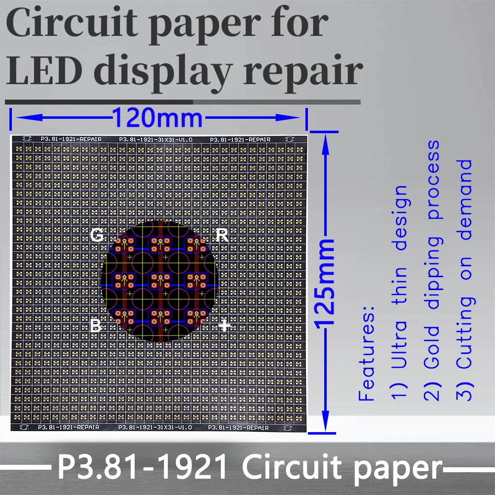 P3.X Series Circuit Paper,LED Module PCB Pad Repair ,P3.33-1921 120X125mm Pad Paper ,Used for repairing damaged PCB pads