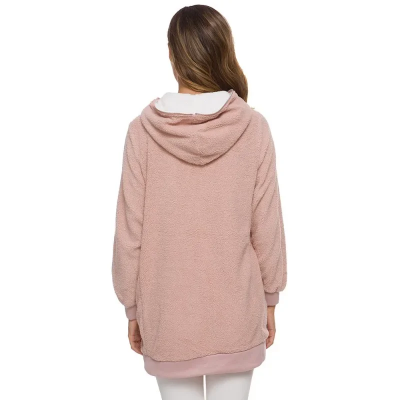 الشتاء النساء فو الفراء سترة 2025 السيدات رقيقة البلوز الصوف معطف الفرو رقيق هوديي أبلى فام بالأزرار المرأة السترات معطف