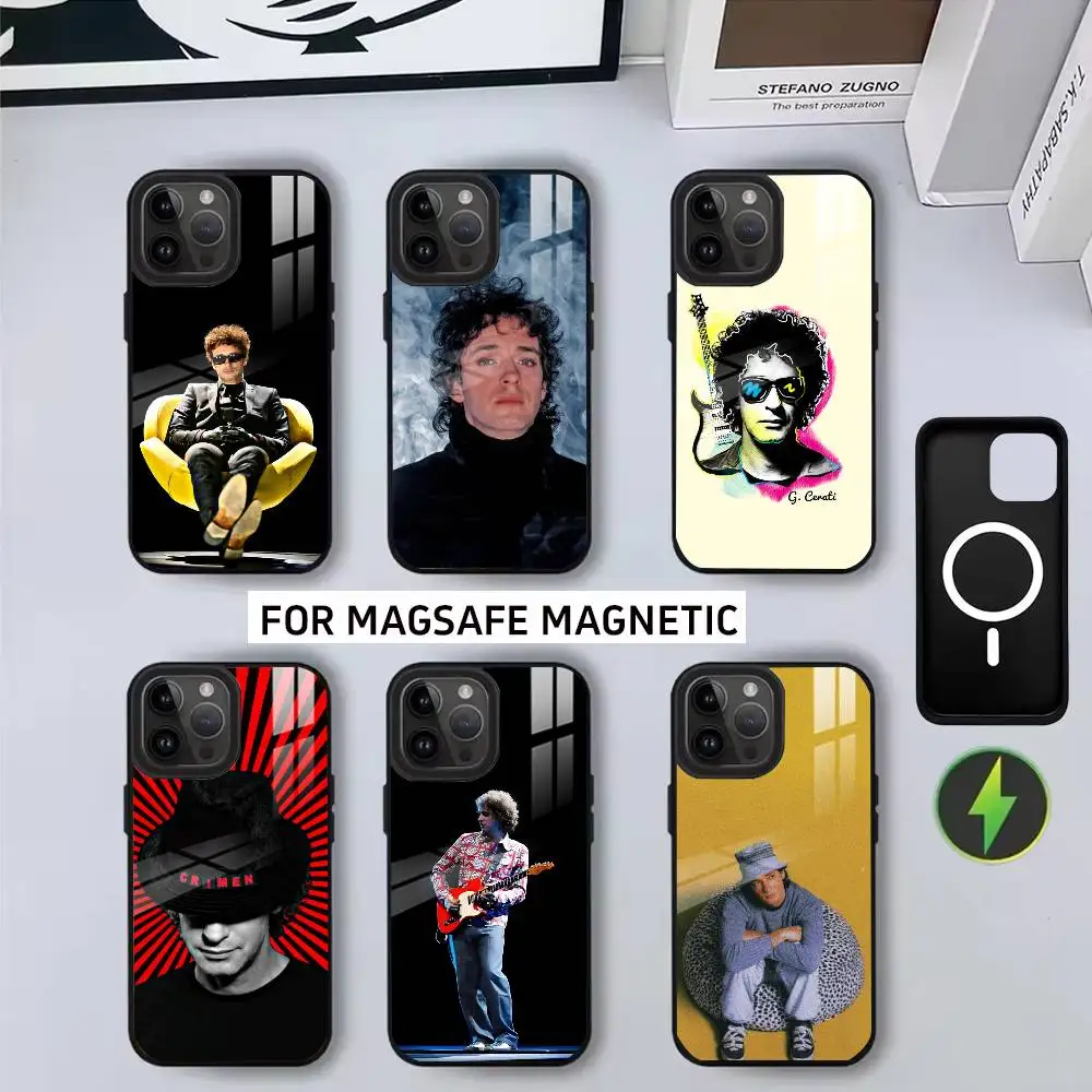 

Singer G-Gustavo C-Cerati-GC Phone Case For iPhone17,16,15,14,13,12,11 Plus,Pro Magnetic For Magsafe Wireless Charging