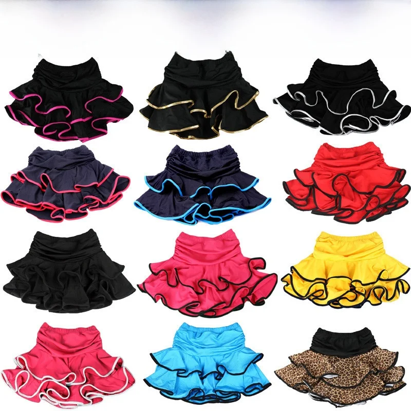 saia-de-danca-latina-infantil-plissada-curta-para-pratica-e-performance-feminina-roupa-esportiva-fitness