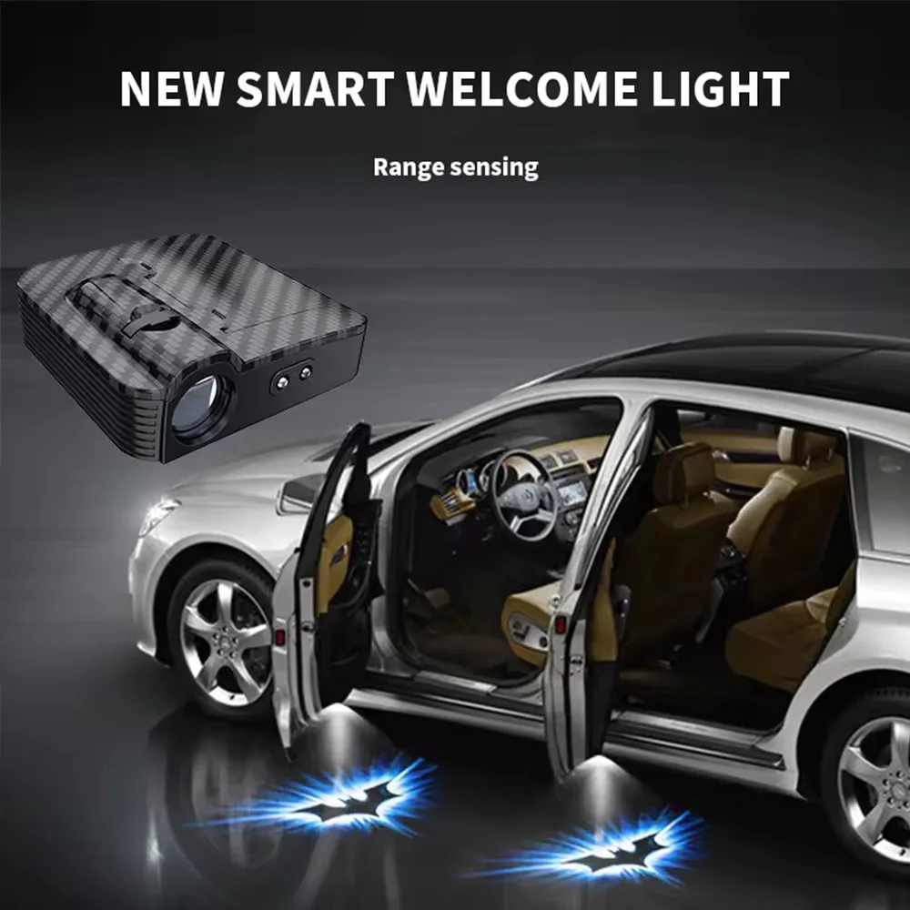 

2pcs Car Door Projector LED Logo Welcome Door Shadow Li Shadow Lights Lamp Car Accessories For Universal Vehicle Models Courtesy