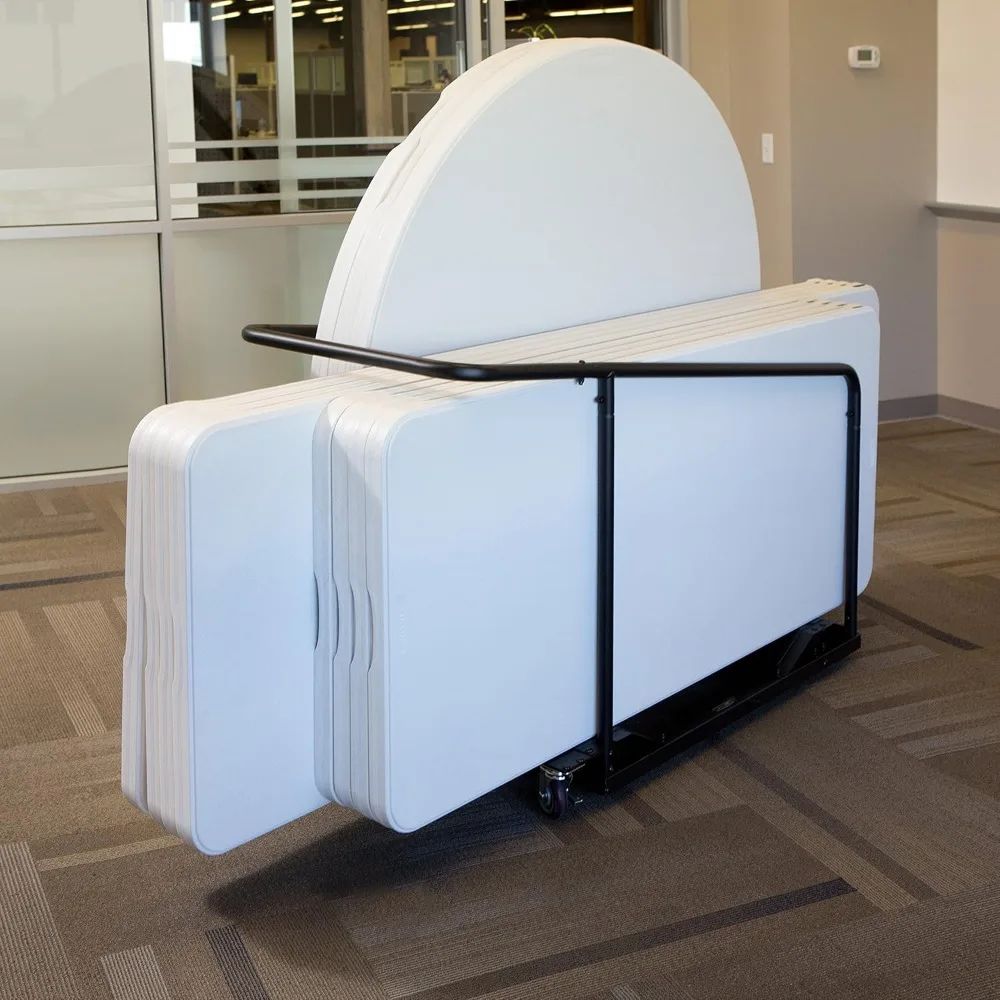 عربة طاولة قابلة للطي 80339 باللون الأسود للاستخدام مدى الحياة