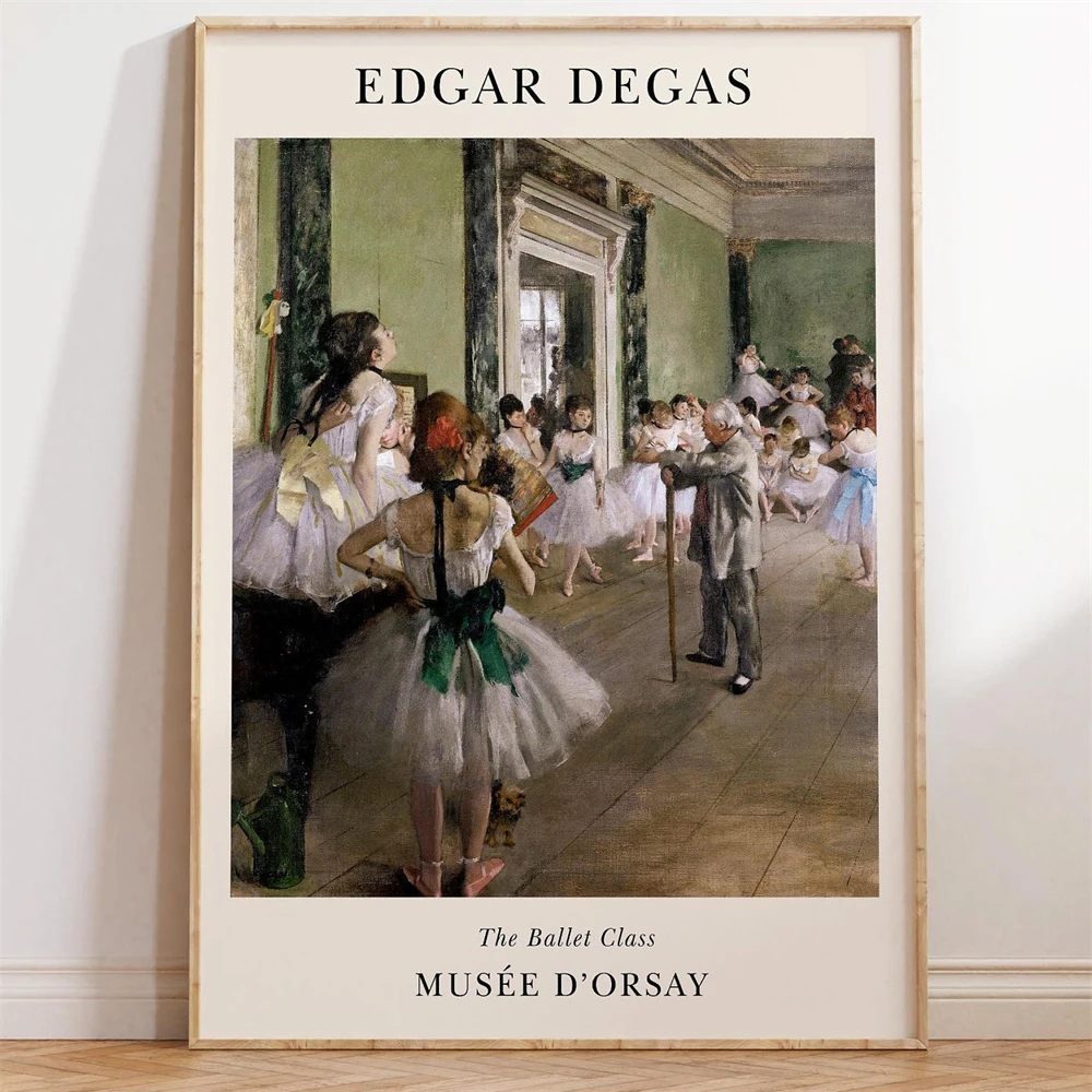 Edgar Degas The Dance Class (1874) Wall Art Prints Aesthetic Wall Decor Degas Art Degas Blue Dancers Vintage Canvas Painting