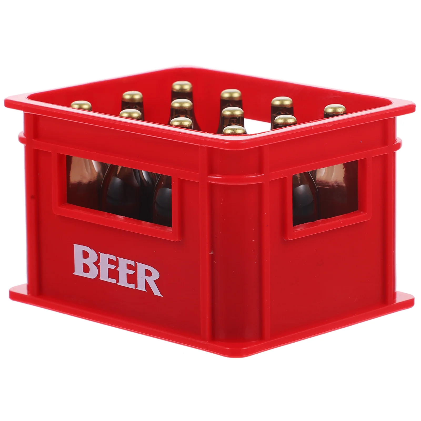 Mini cerveza de imitación, decoración para sala de estar, casa, adorno de paisaje, juguetes más pequeños, caja en miniatura, accesorio de fotografía de resina