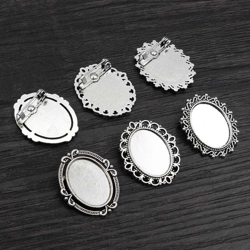 10 sztuk 13x18mm wewnętrzna rozmiar antyczne srebro platerowane broszka proste Cameo ustawienia bazy Charms wisiorek naszyjnik ustalenia