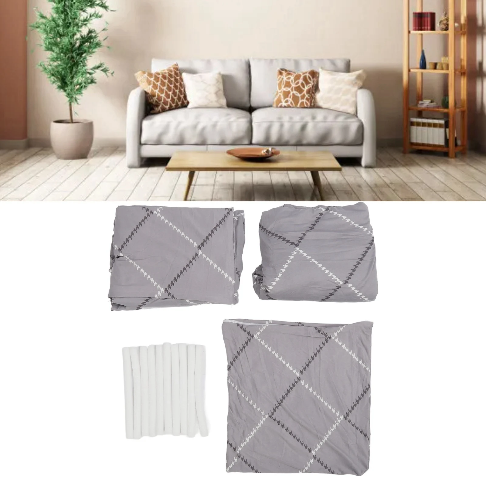 2 Set Stretch Sofa Slipcover Sofa Cover Furniture Protector Soft Couch Sofa Cover Machine Washable All Round Protection