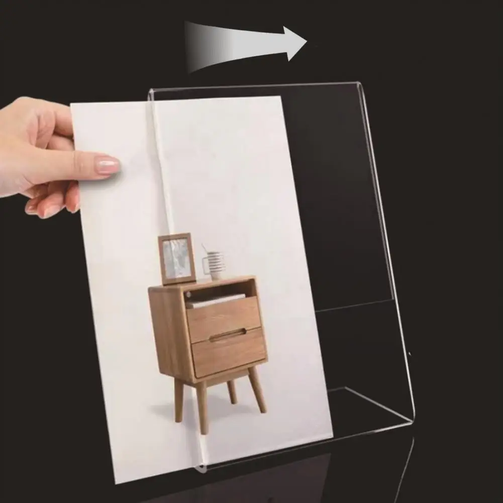 3 Stück Acryl Zeichen halter klar haltbar wasserdicht schräg Tisch Display Stand Desktop Papier halter für Büro Restaurant