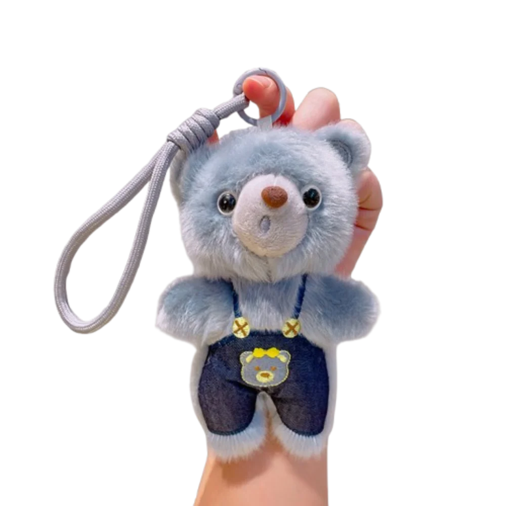 Fashione PP Cotton Bear Pendant Animal Cartoon Little Bear Pendant Cotton Soft Little Bear Key Ring Female Lady Girl