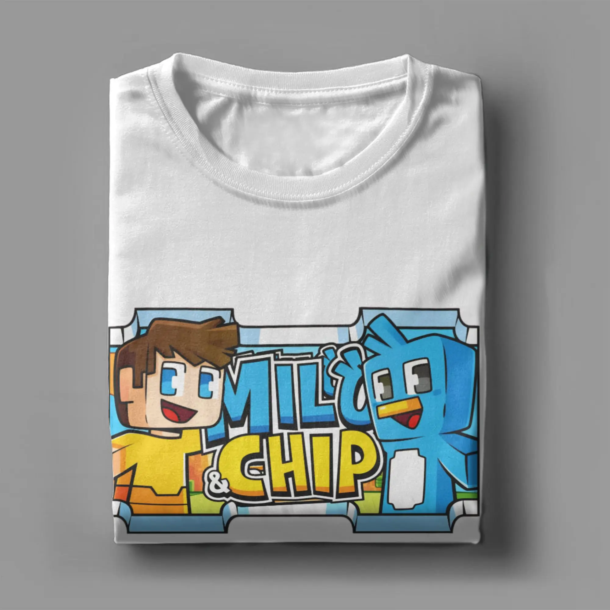 milo and chip Printed T Shirt for Men Women  100% Cotton  Tee Shirt Clothing