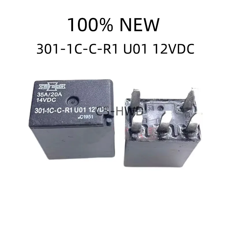 1pcs 100% Original New 301-1C-C-R1 U01 301-1C-C-R1-U01-12VDC 301-1C-C-R1-12VDC 5PINS 35A/20A/14VDC 12VDC Automotive Relays