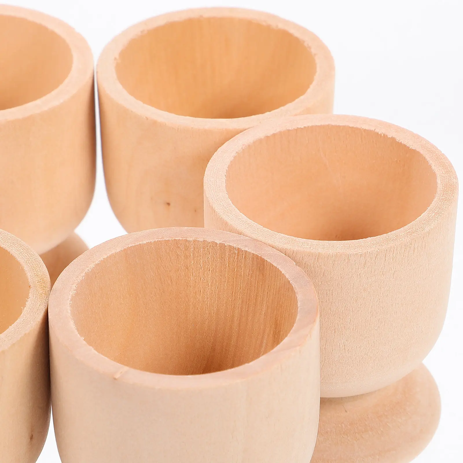 

15Pcs Smooth Sanded Wooden Egg Cup Holder Easter Egg Display Stand for Home Decor Restaurant Breakfast Bar DIY Craft Project