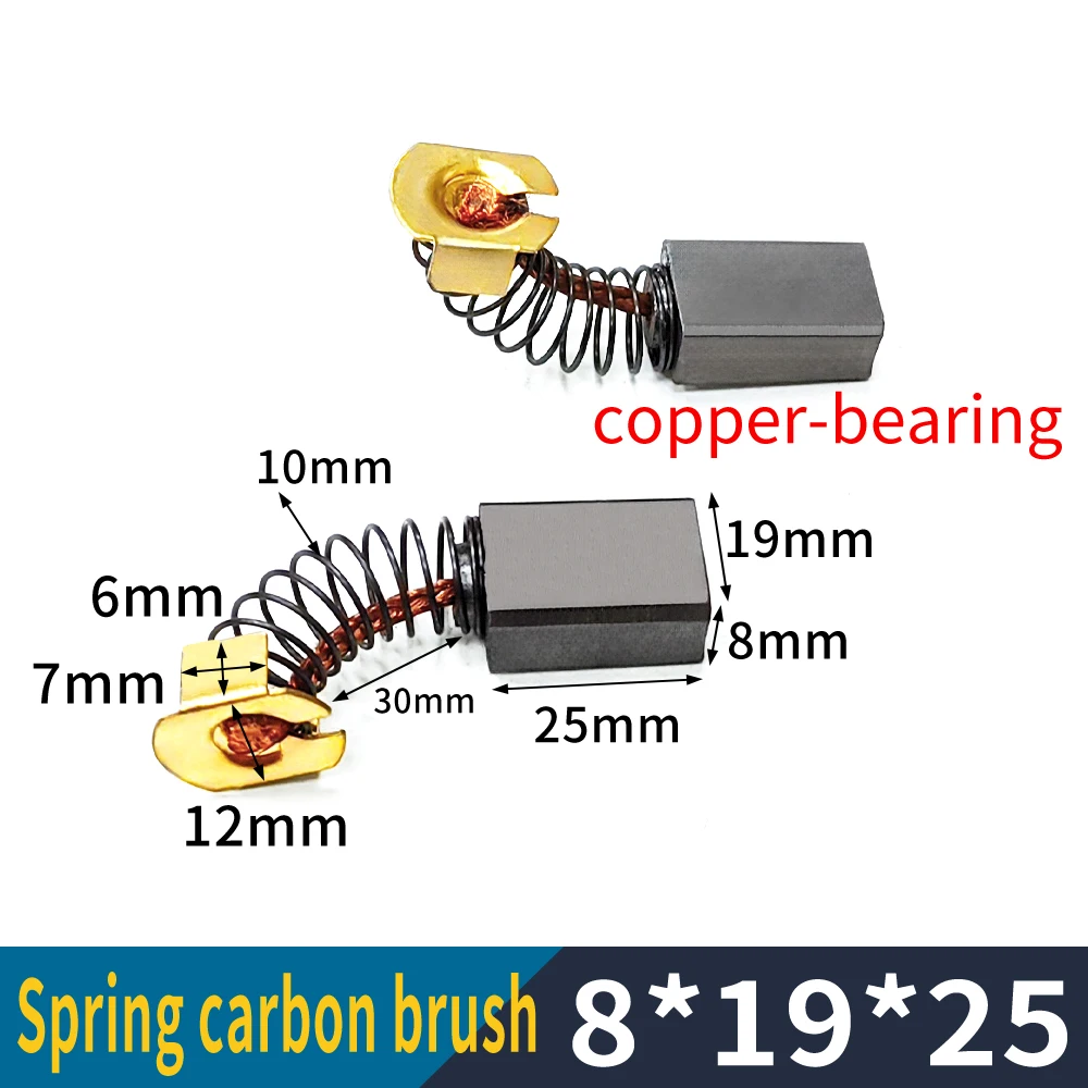 6Pcs MEIMRSHLY  Brush with Spring Replacement for Carbon Brush Motor Maintenance