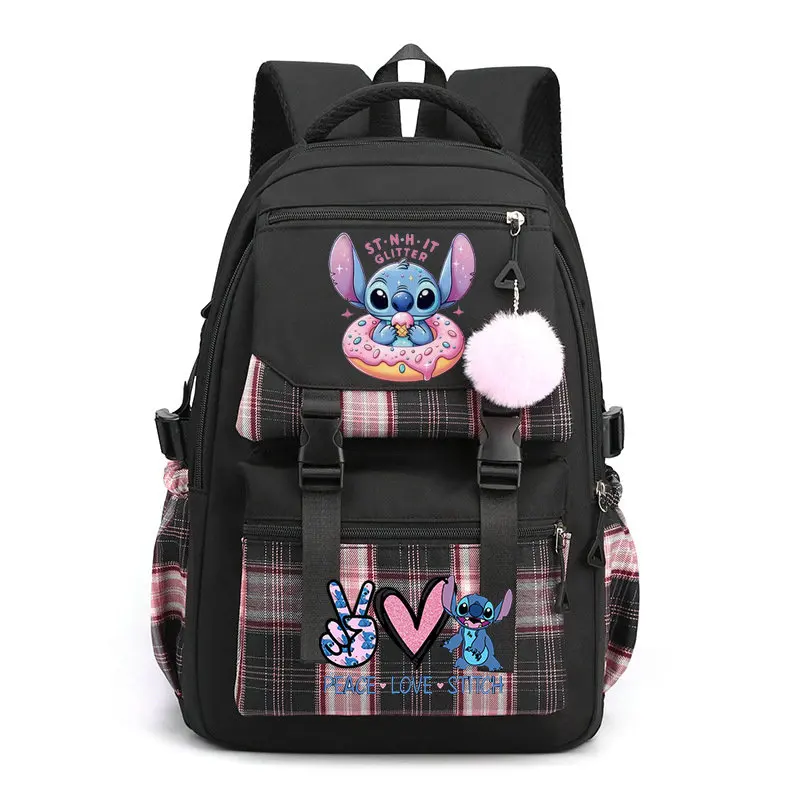 New Stitch Student Schoolbag Casual and Lightweight Large Capacity Cartoon Cute College Backpack