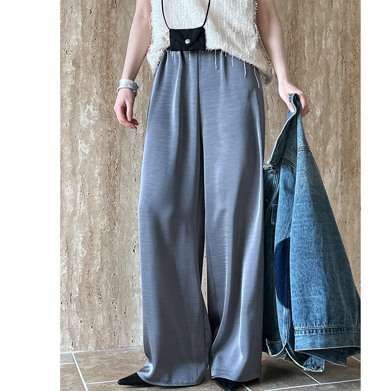 2024 New Arrival Women High Waist Summer Long Pants Good Quality Women Fashion Stretch Waist Long Trousers