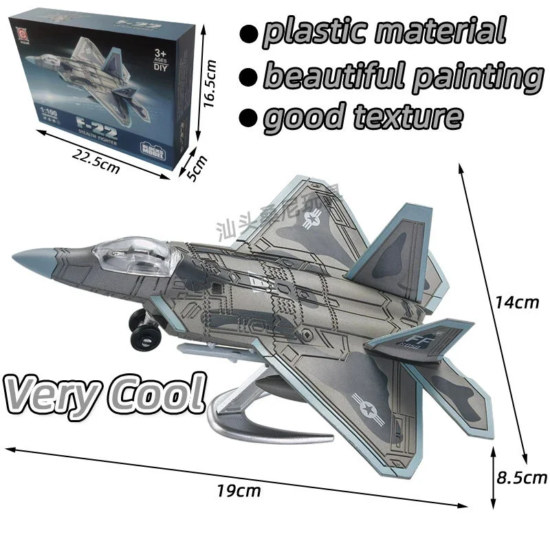 

Модель американского стелс-истребителя F-22 Raptor в масштабе 1:100, креативная военная серия, строительные блоки, декоративные конструкторы, игрушки для мальчиков, рождественские подарки