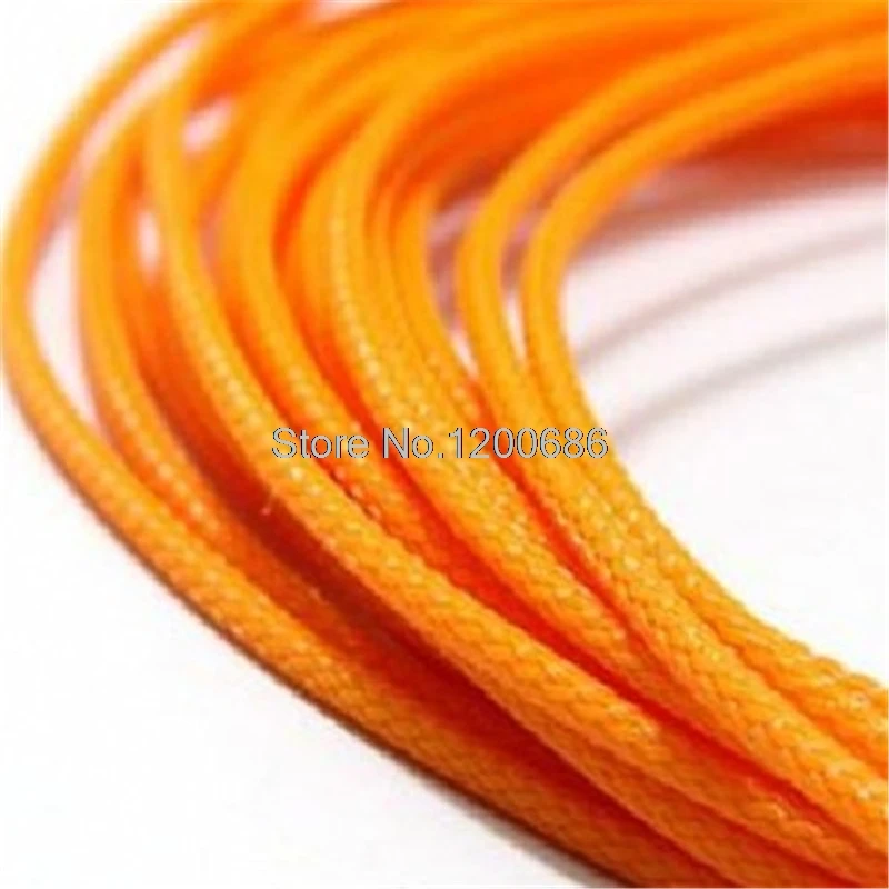 5M 3MM 16AWG 18AWG Cable Protection Sleeve Shielding Sheathing Auto Wire Harnessing Black Nylon Braided Cable Sleeving