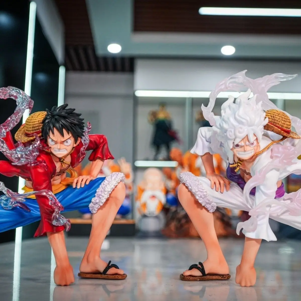 

16CM One Piece 8x mirror Luffy, five-speed Nika Luffy figure animation peripheral statue model ornament gift collection