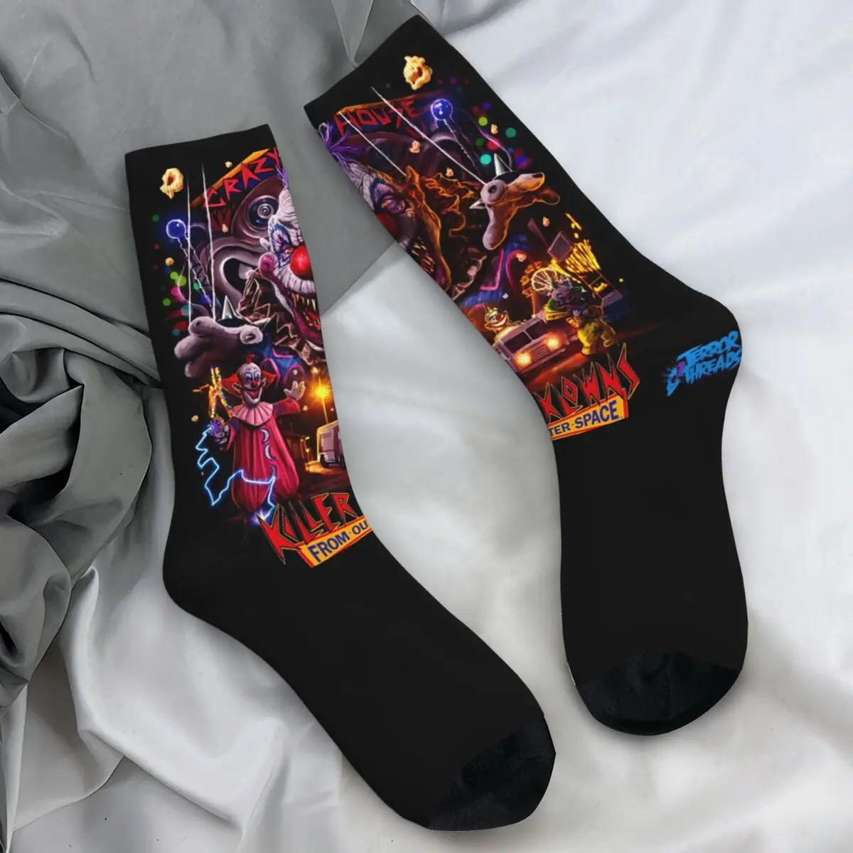 Killer Klowns From Outer Space Socks Spring film Stockings Funny Couple Breathable Socks Graphic Outdoor Sports Non Slip Socks