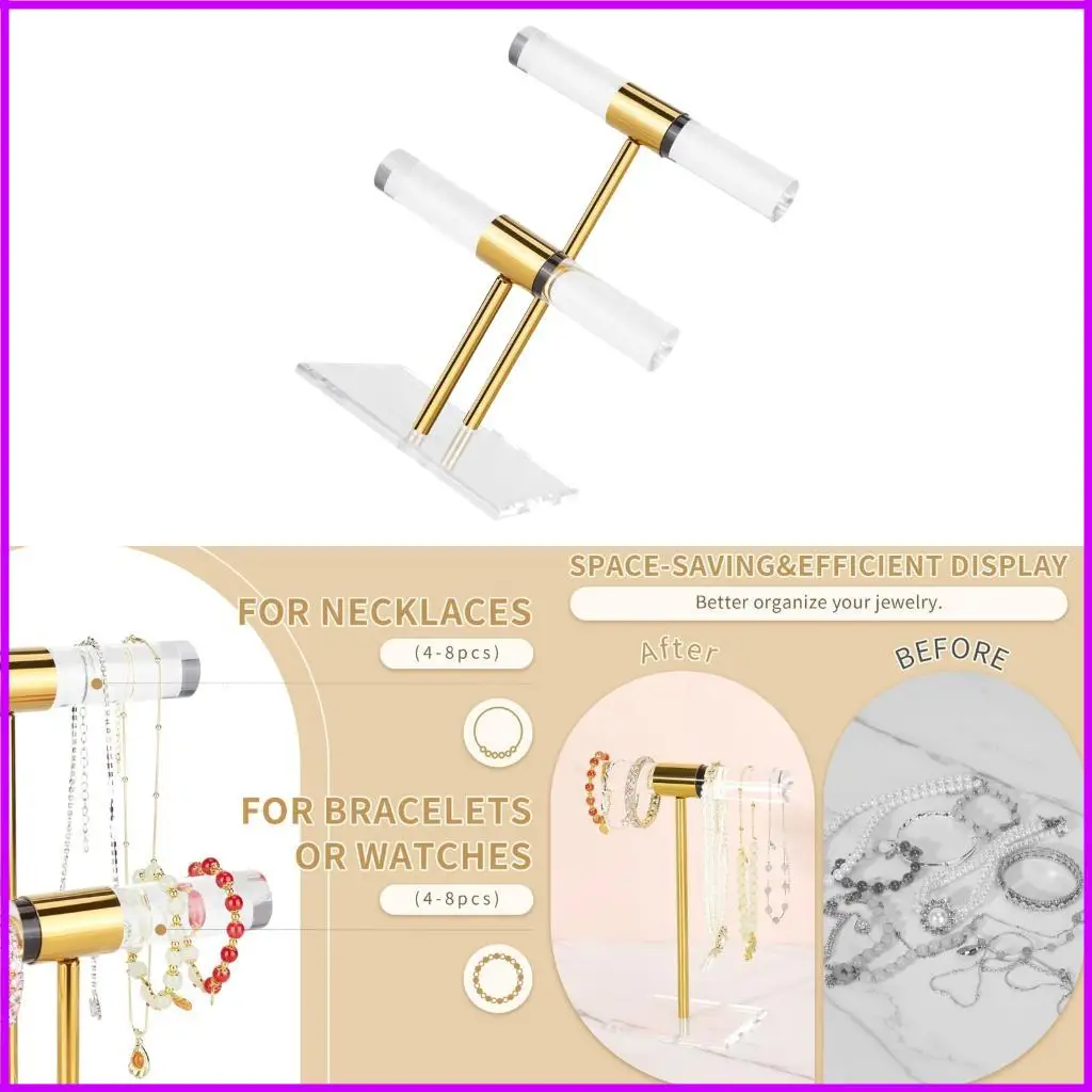

Necklace Display Holder Bracelet Rack Bracelet Display Stand Acrylic Texture Jewelry Stand Perfect for Bracelet Jewelry