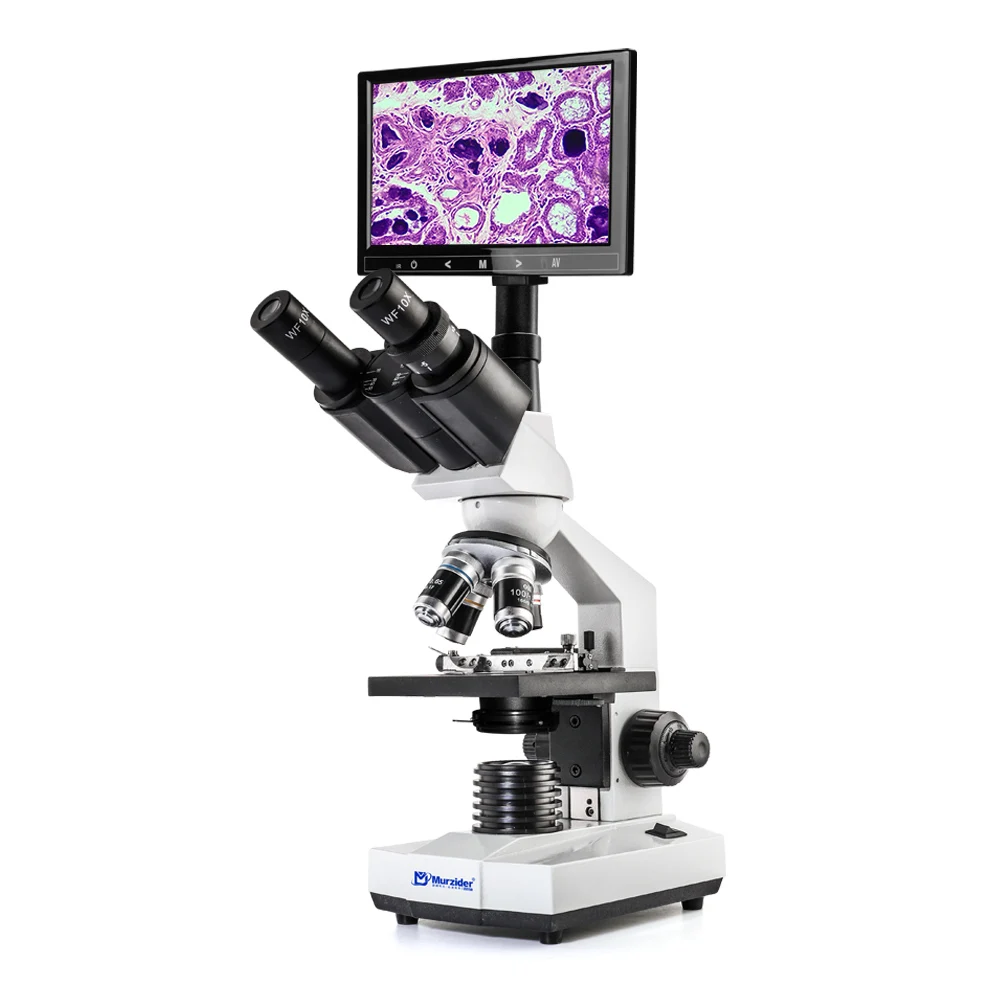 

MSD100-9-9C Trinocular Biological Digital Microscope with 9" HD Display | Lab, Education | Camera-Compatible & Adjustable LED