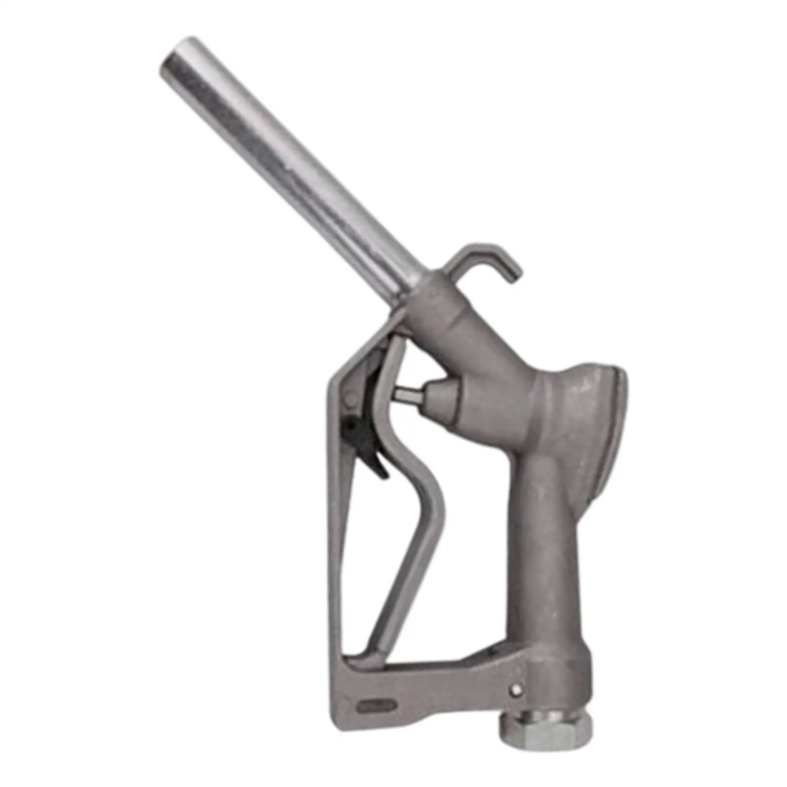 

Ручной топливный пистолет большого калибра из серебристого алюминиевого сплава для бензина и дизельного топлива, универсальный адаптер для заправки топливных баков