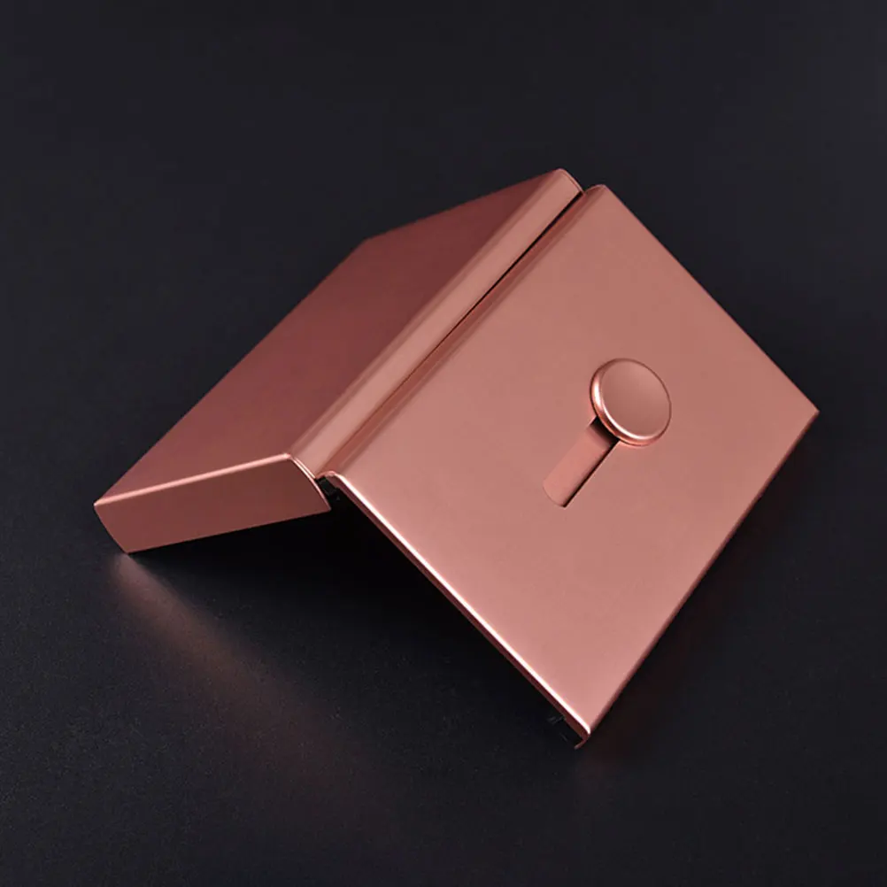 

2Pcs Business Card Case Slide Out Metal Holder Portable Travel Wallet Easy to Carry and Store Visit Card Holder