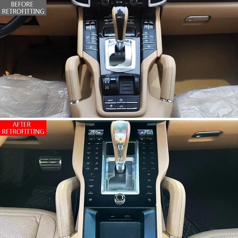 2011-2017 958 Car Modification Upgrade Center Console Saddle Panel Gear Shift Button Panel for