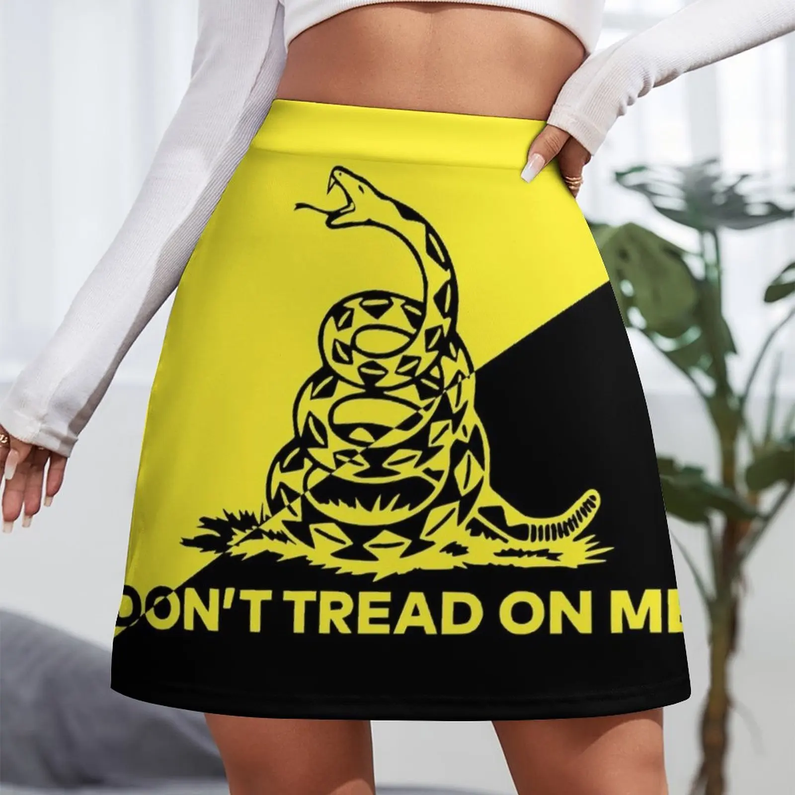 Ancap Gadsden Flag Simplified Mini Skirt Short women′s skirts dress