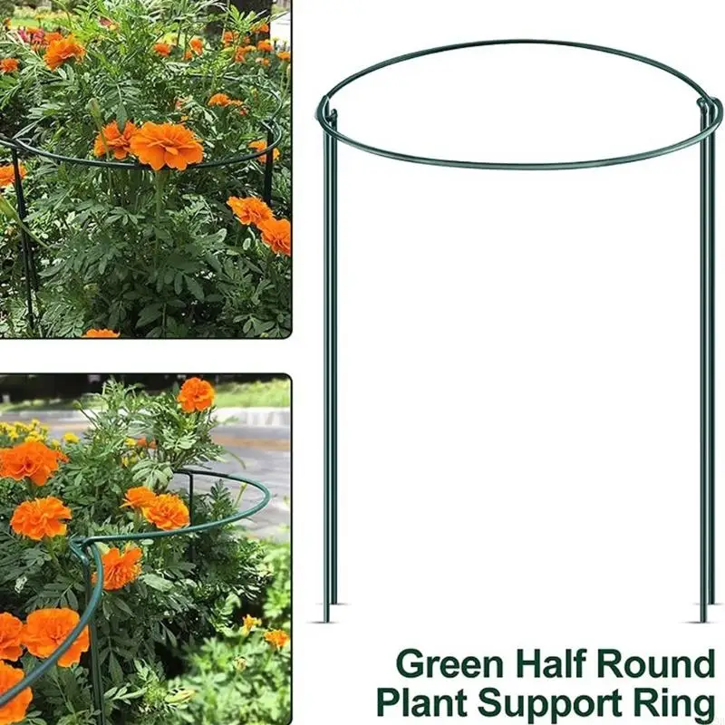 F19B 6pcs Iron Plant Stakes for Outdoor Gardens with 10 Labels Stake Binding Wires