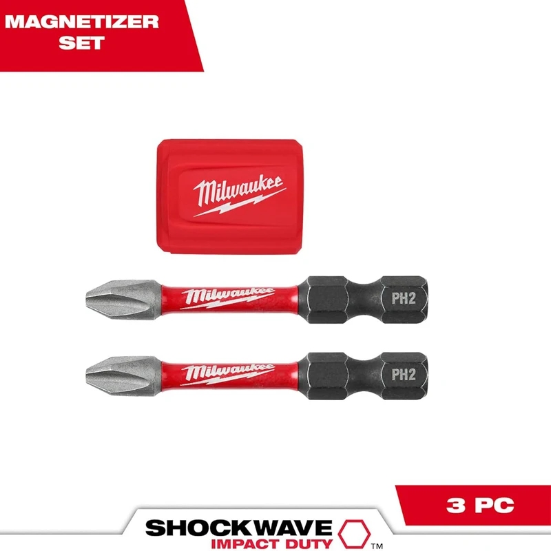 Wiertła magnetyczne Milwaukee PH2 48-32-4550 Zestaw wierteł udarowych o wysokiej twardości, 3-częściowy