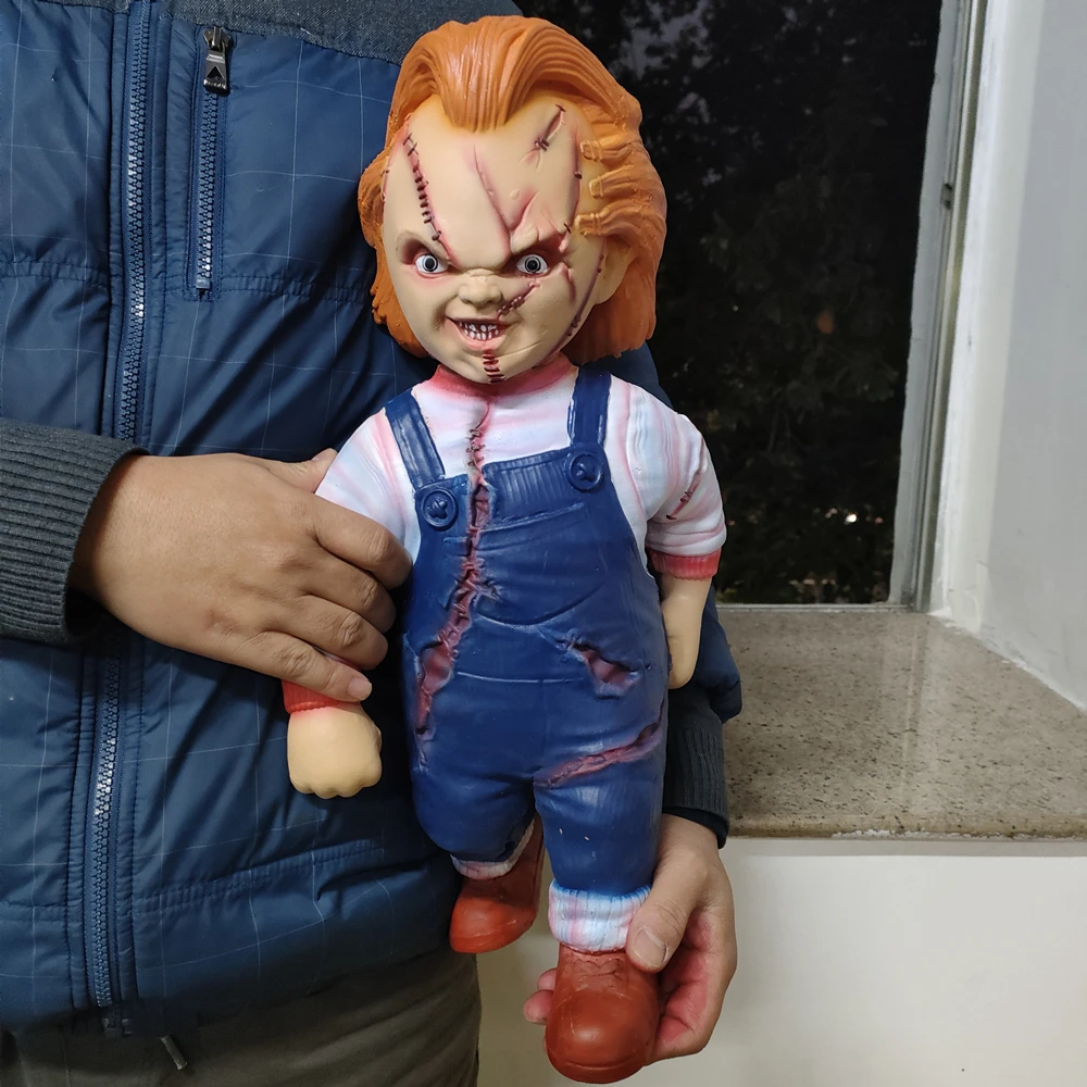 Chucky Doll New 1/1 simulation statue Scary character children's game original Ghost Doll Halloween Gift Tiffany decorations