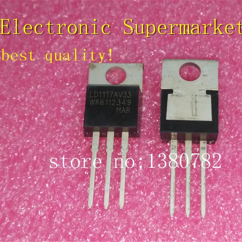 Free Shipping 50pcs/lot LD1117V33 LD1117AV33 LD33V Low Dropout Regulator to220 In Stock