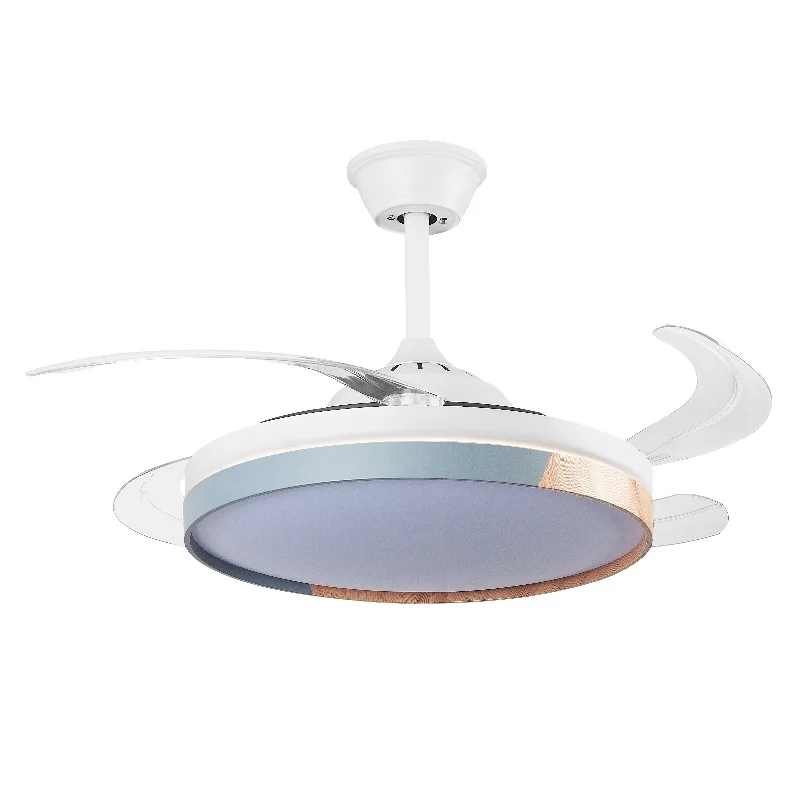 Light Emitting Diode Ceiling Fan Bedroom Remote Control 72w Ceiling Fan Chandelier with Light