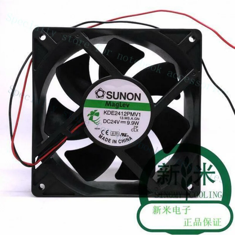 

Оригинальный вентилятор охлаждения Sunon KDE2412PMV1 DC 24V 9.9W 12см 120*120*38мм, 2-проводной, класс A+